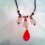 Red And White Necklace