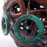 Green And Swarovski Earrings
