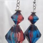 Red And Blue Earrings