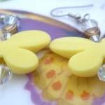 Yellow Butterfly Earrings For Spring/summer!