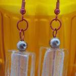 Frosted Glass Earrings