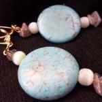 Turquoise And Fluorite Earrings