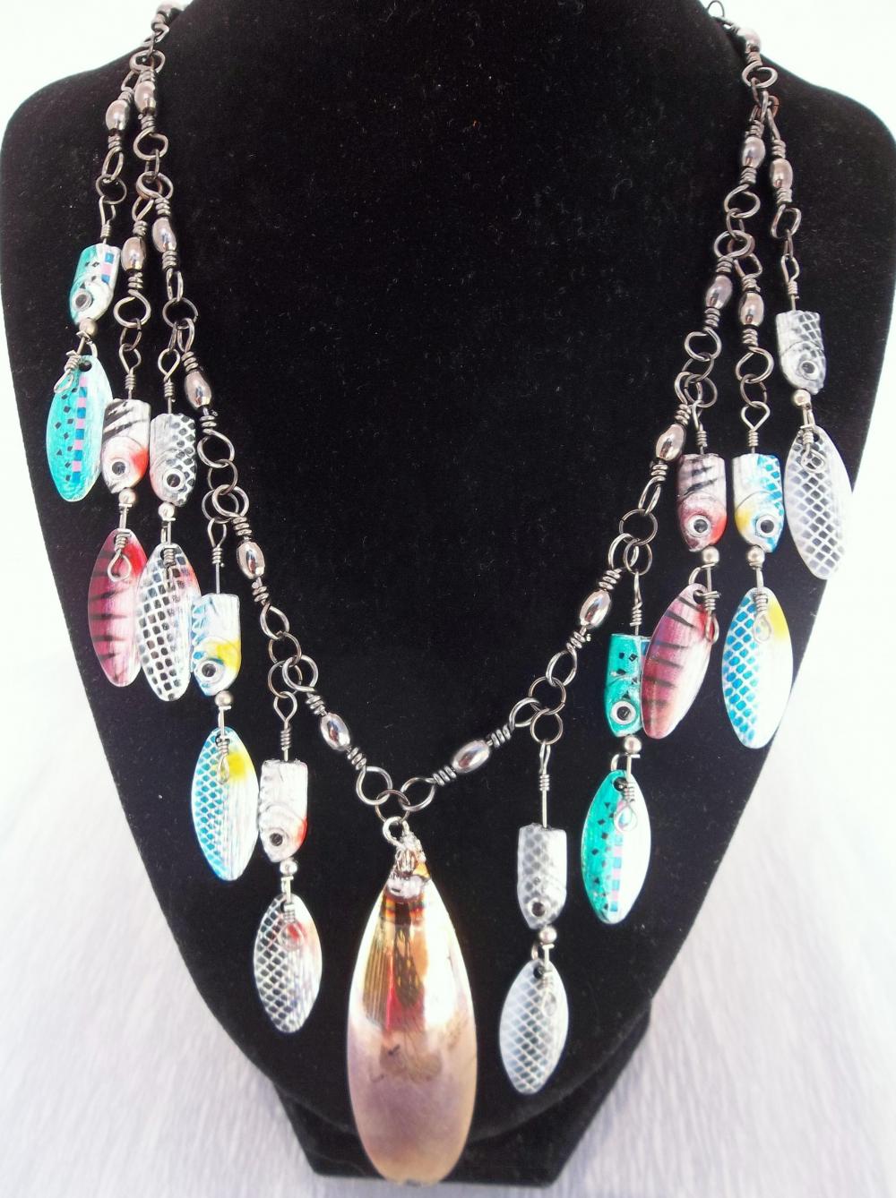One Of A Kind Fishing Lure Necklace on Luulla