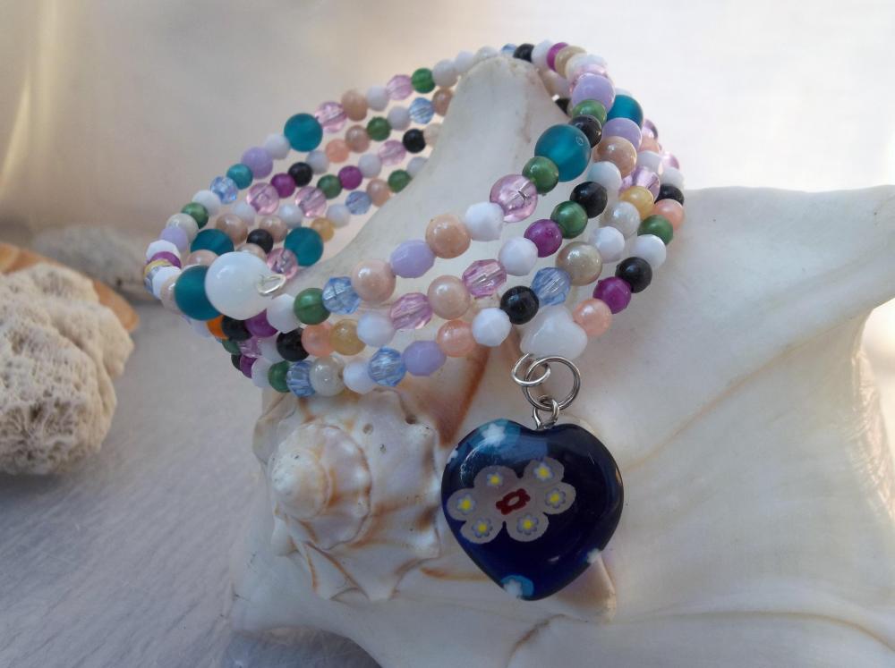 Spring In Pastels Bracelet (and Millefori Charm)